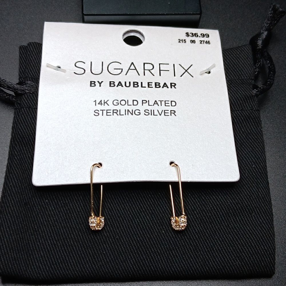 Sugarfix By Baublebar 14k Gold Plated Sterling‎ Silver Earrings New